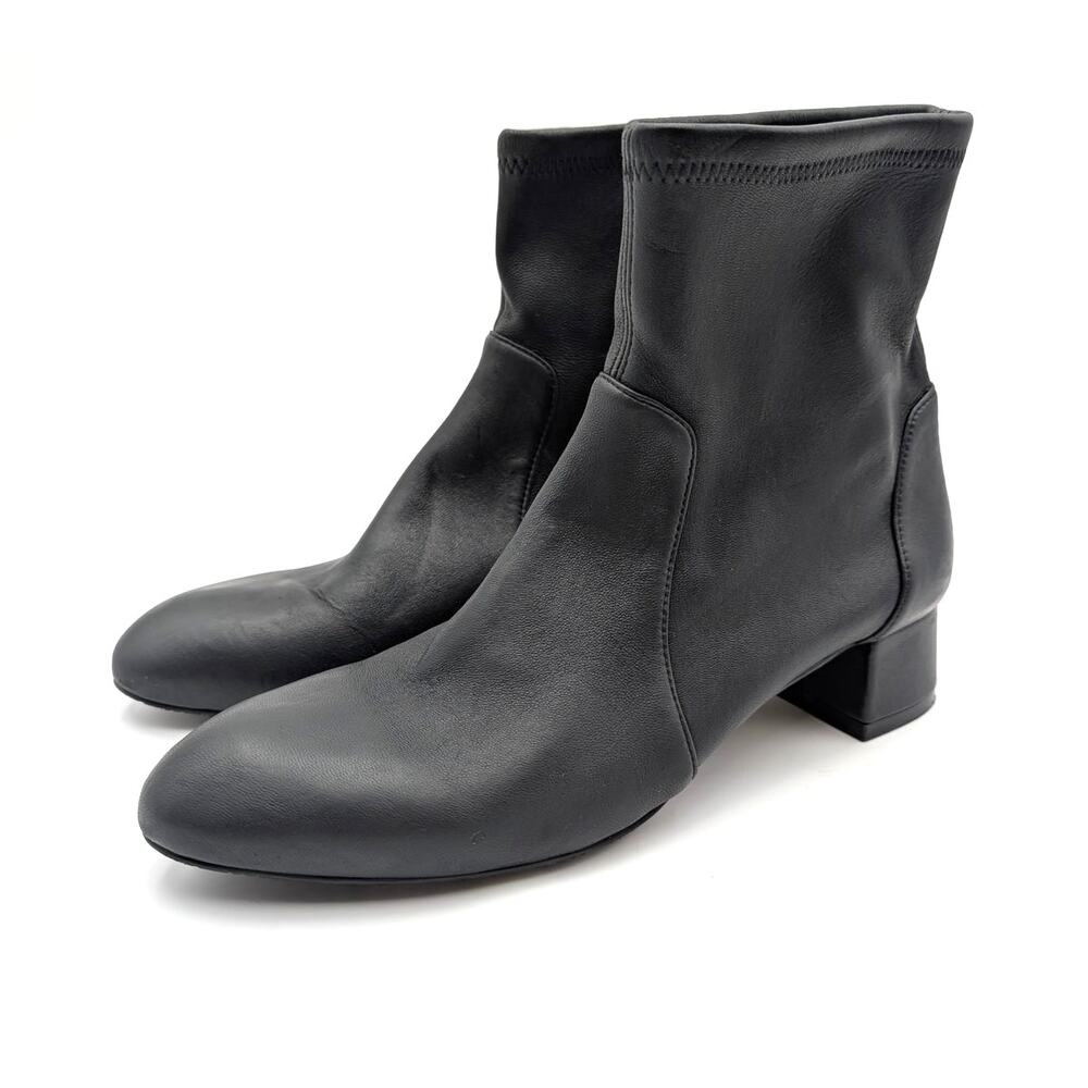 Stuart Weitzman Odetta Stretch Ankle Bootie Women's Black Size US8.5B EU39